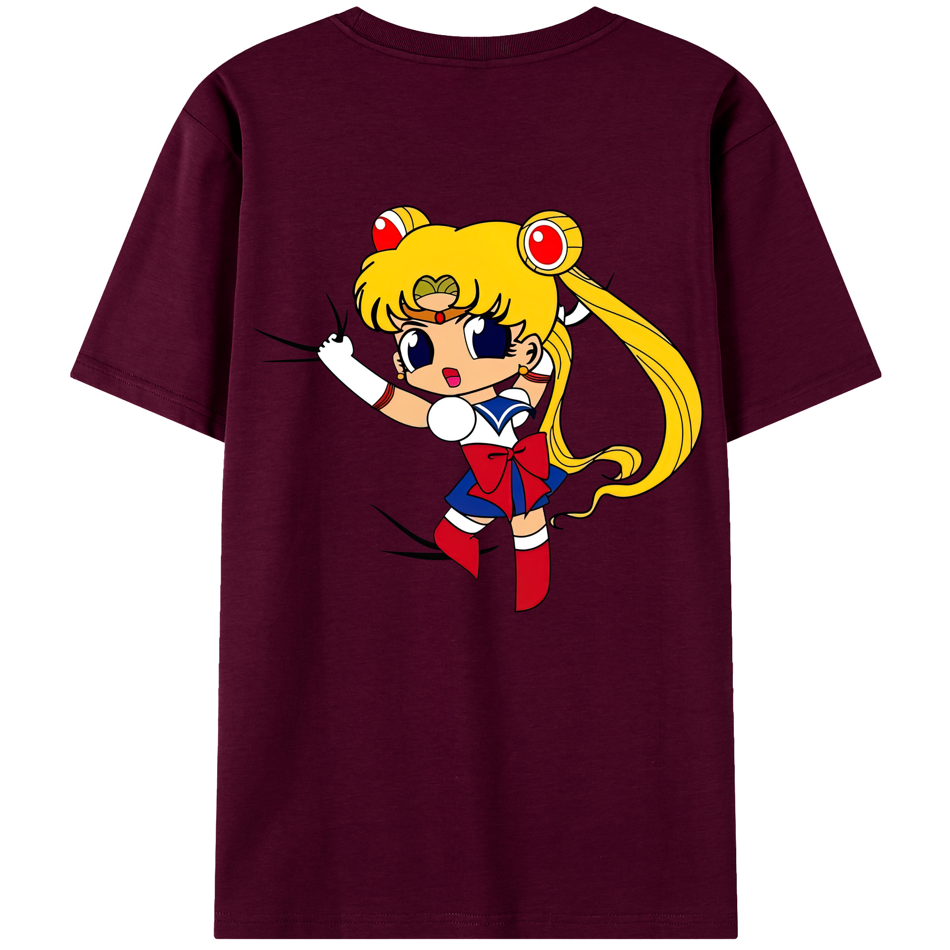 （画像用） 美少女戦士セーラームーン 月野 うさぎ つきの うさぎ Sailor Moon Tsukino Usagi レディース半袖Tシャツ(バックプリント)